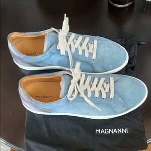 Magnanni Light Blue Suede Sneakers
